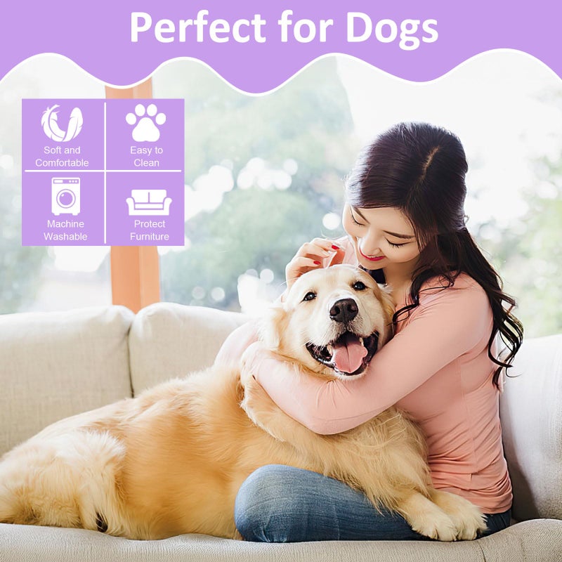PEASUG Dog Blankets for Medium Dogs, Cat, Premium Soft Dog Blankets for Small Dog Washable, Puppy Blanket Dogs Essentials for Puppies (1, 42 x 30) (1, Purple, 41" x 30") - Image 4