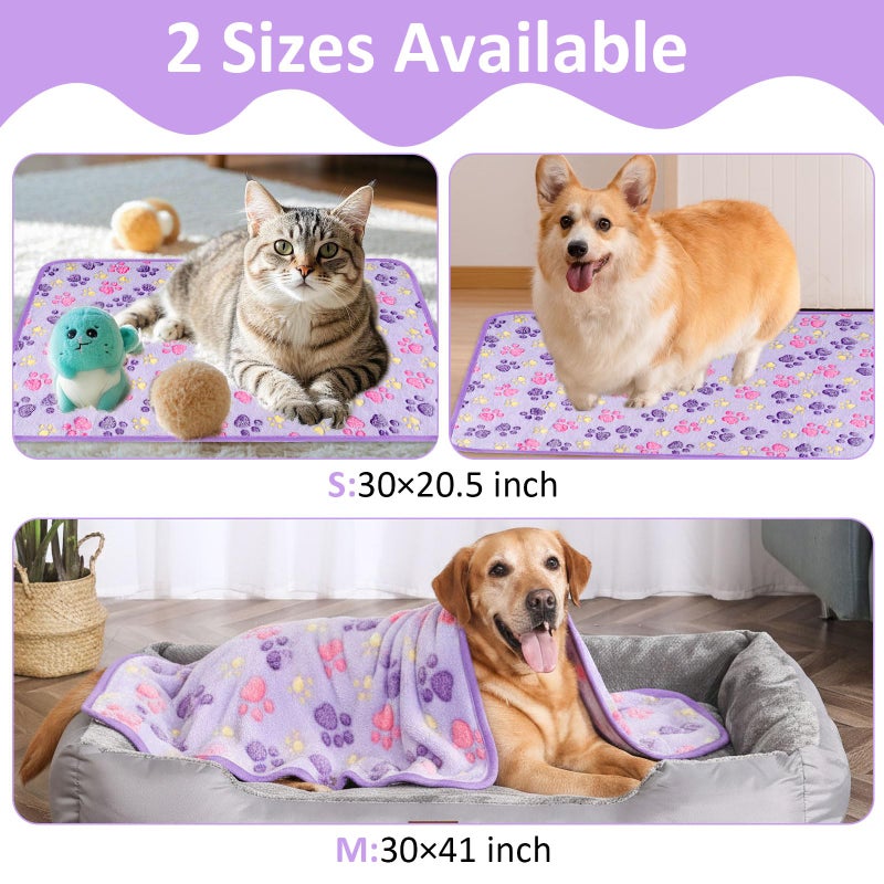 PEASUG Dog Blankets for Medium Dogs, Cat, Premium Soft Dog Blankets for Small Dog Washable, Puppy Blanket Dogs Essentials for Puppies (1, 42 x 30) (1, Purple, 41" x 30") - Image 3