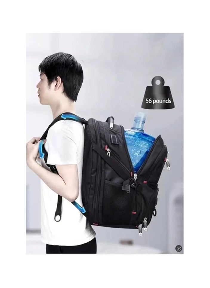 QSHOP Laptop Backpack with Safety Guard to Protect Your Belongings, Multiple Zippers for Storage, Padded Hand Grip, Padded Shoulder to Reduce Pressure, USB Output for On-the-Go Charging  - Image 5