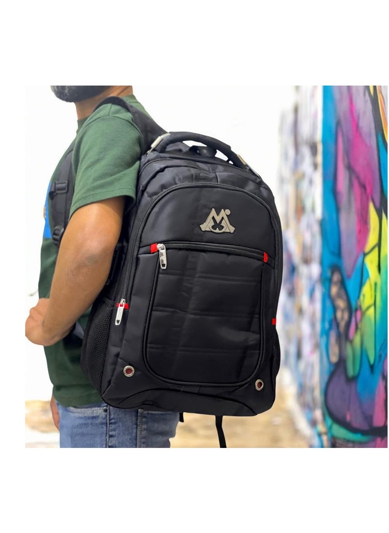 QSHOP Laptop Backpack with Safety Guard to Protect Your Belongings, Multiple Zippers for Storage, Padded Hand Grip, Padded Shoulder to Reduce Pressure, USB Output for On-the-Go Charging  - Image 3