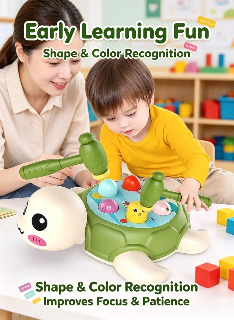 Jamal Turtle Hammering Toy, Kids Pounding Game with Colorful Balls, Early Learning Educational Toy for Boys & Girls - Image 2