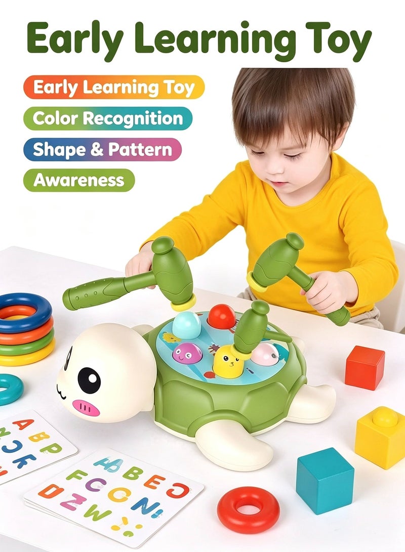 Jamal Turtle Hammering Toy, Kids Pounding Game with Colorful Balls, Early Learning Educational Toy for Boys & Girls - Image 1