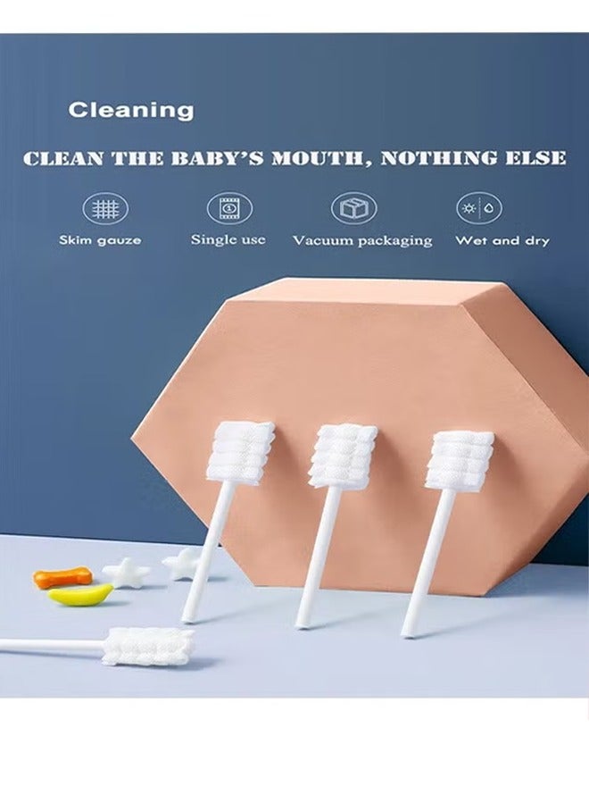 Baby oral hygiene brush head Infant Tongue Cleaner Baby Tongue Cleaner Newborn Gauze Oral Cleanser Mouth Tongue Cleaner Infant Toothbrush Baby Toothbrush For Babies and Toddlers Newborn Oral Cleaning Stick Dental Care  - Image 5