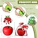 Civaner 30 Fruit Stress Balls with Card and Organza Bag Red and Green Fruit Stress Relief Balls for Adults Finger Exercise Christmas Employee Students Teacher Gifts - Image 4