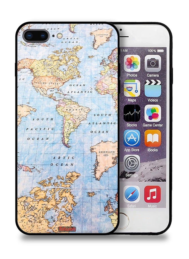 Tolwak Apple iPhone 7 Plus Protective Case World Map - Image 1