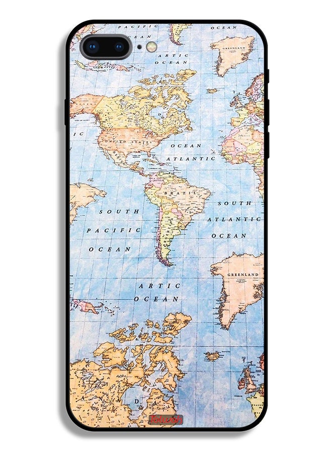 Tolwak Apple iPhone 7 Plus Protective Case World Map - Image 2