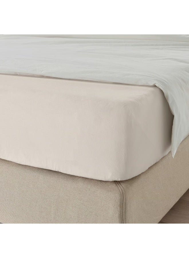 Baitique Fitted Sheet, Beige, 160x200 cm - Image 3