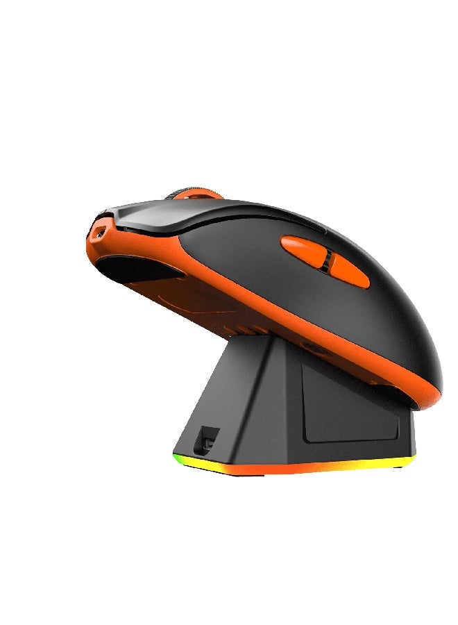 ميشين ماوس الألعاب اللاسلكي PAW3395 Air GW39 - أسود/برتقالي - Image 5