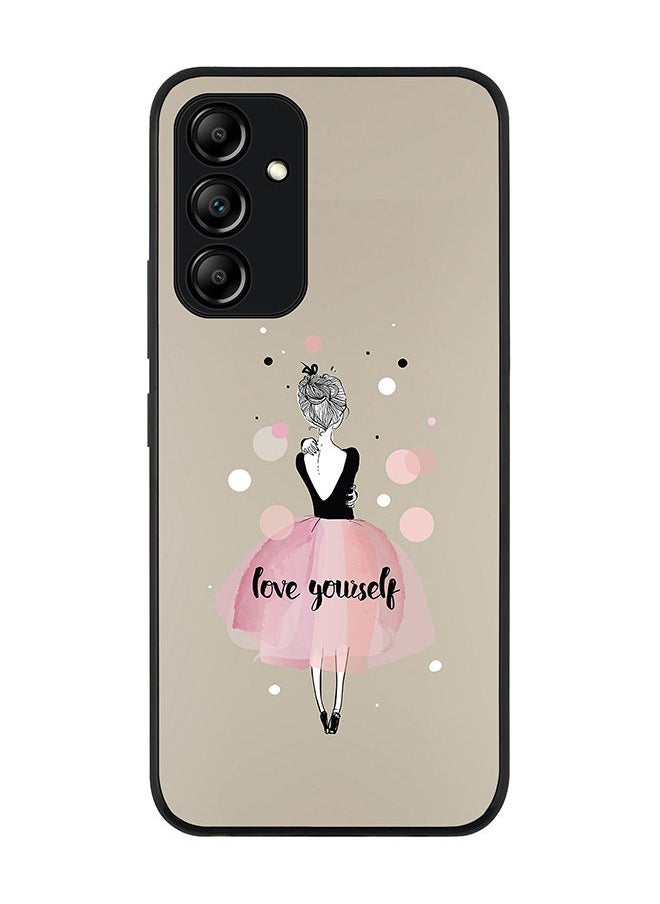 Stylizedd Rugged Black edge case for Samsung Galaxy A54 5G Slim fit Soft Case Flexible Rubber Edges Anti Drop TPU Gel Thin Cover - Love Yourself  - Image 1