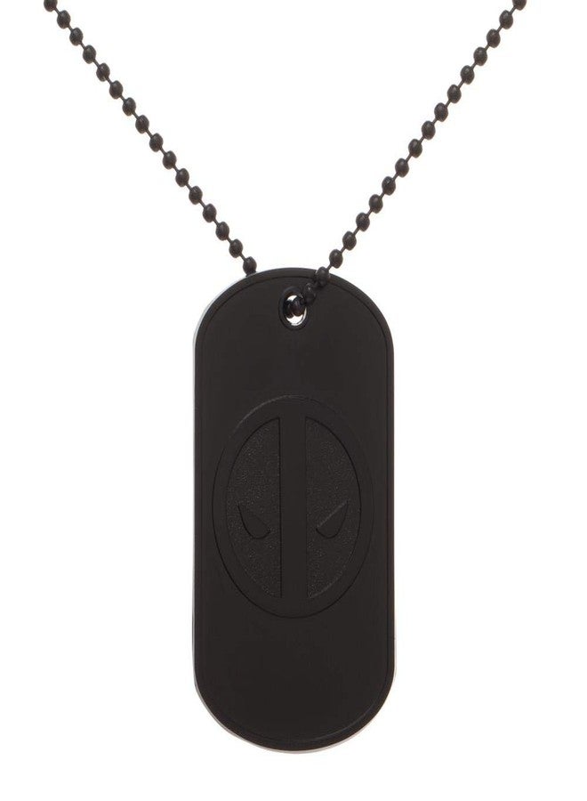 لوحة تعريف كلب ديدبول سوداء على سوداء