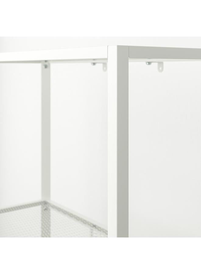 erorex Shelving Unit, Metal/White, 60X25X116 Cm - Image 3