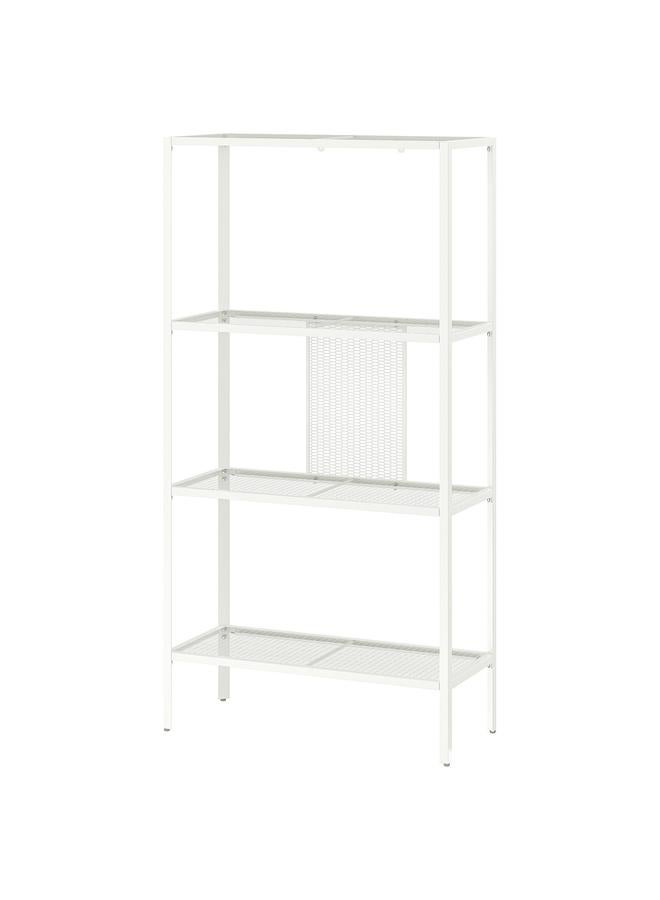erorex Shelving Unit, Metal/White, 60X25X116 Cm - Image 1