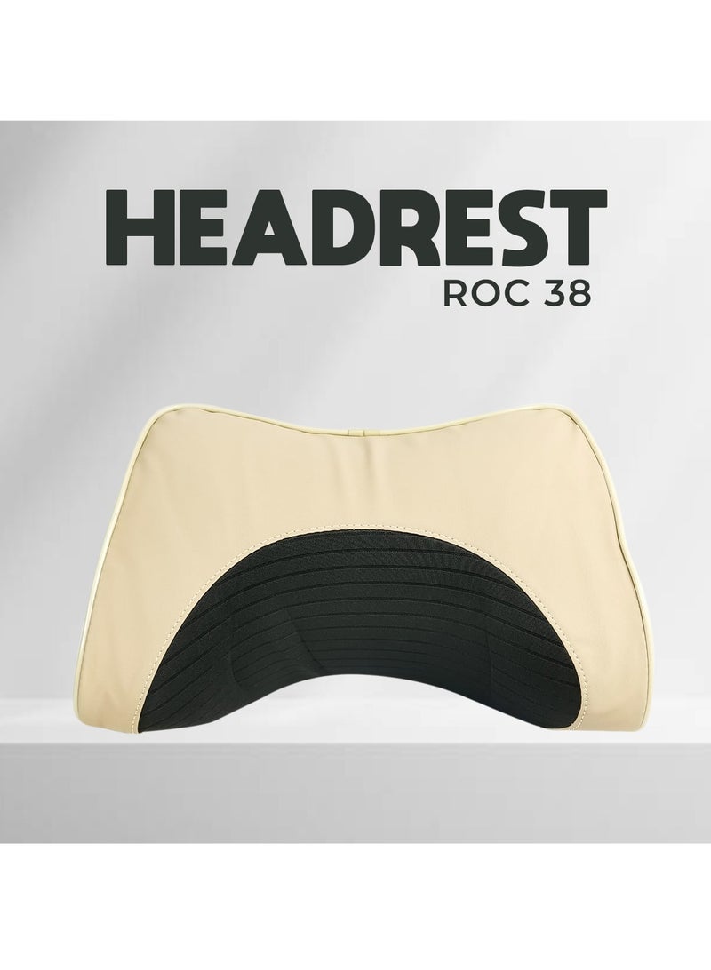 Roca Premium Neck Support Headrest  Comfortable Car Seat Neck Pillow 1 Pcs ROCA 38 - Image 1