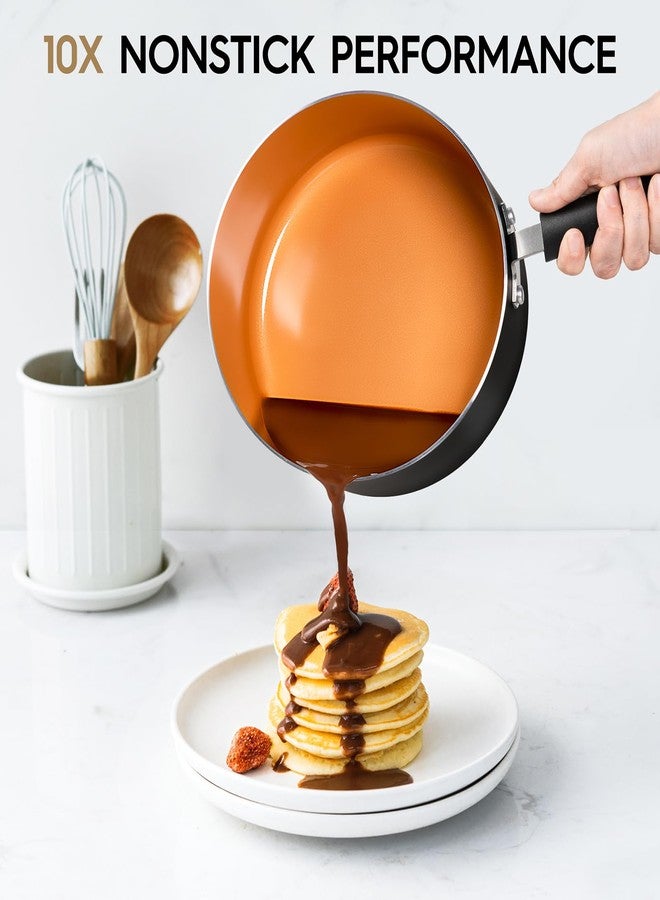 MICHELANGELO Nonstick Sauce Pan With Lid, 3QT Ceramic Saucepan, Copper Saucepans, PFAS-FREE Pot, Small Pots For Cooking, Multipurpose Cooking Pots For Home Kitchen, Dishwasher Safe - Image 3