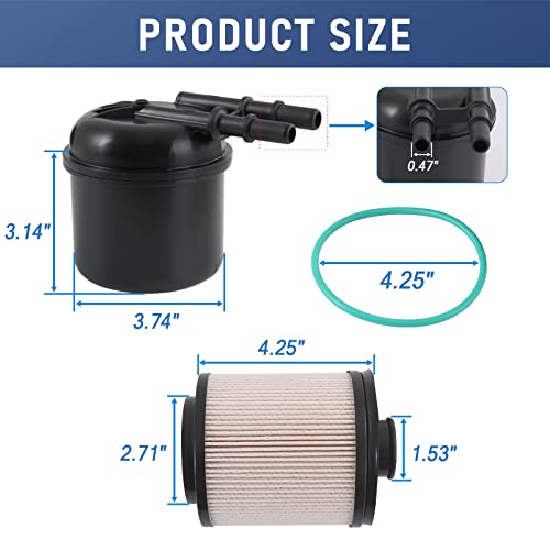 DICMIC Fuel Filter Water Separator Compatible with 2011-2016 Ford F250 F350 F450 F550 Super Duty 6.7L V8 Diesel Engine Replace# FD-4615, BC3Z-9N184-B - Image 5