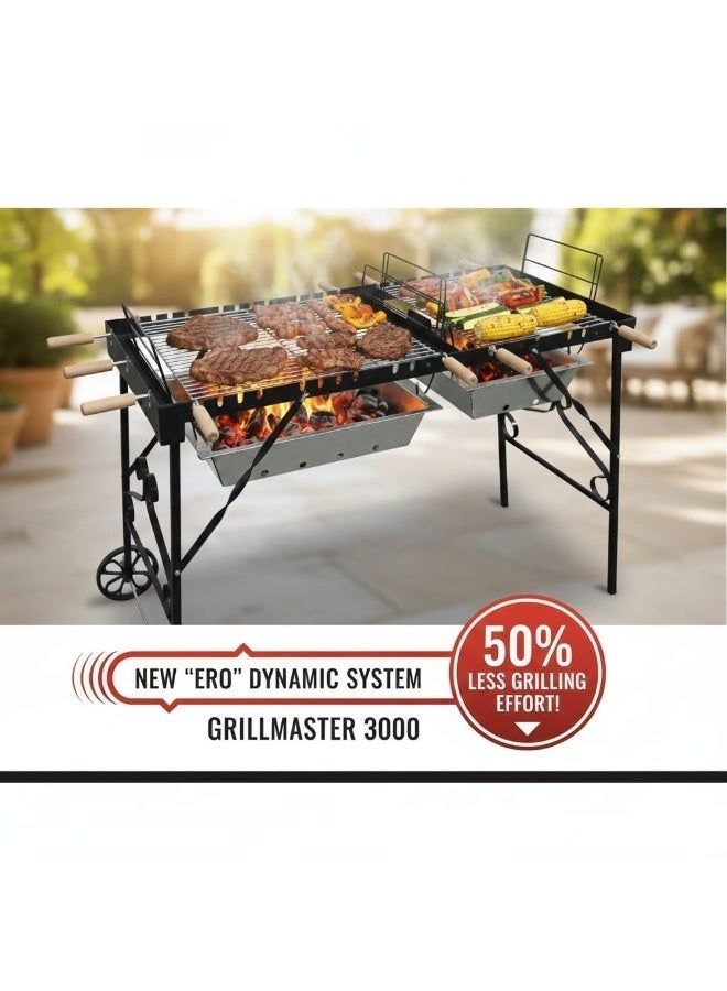 فوتا جريلز - فوتا شوايه فحم حدائق مزدوجه - كبيره ثلاث مستويات حراره - نظتم تدوير الهواء - Image 3