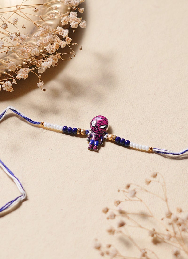 Madhoor Spiderman Kids Rakhi Red Designer Raksha Bandhan Thread ,Premium Handmade ,1 Piece-43 CM - Image 3