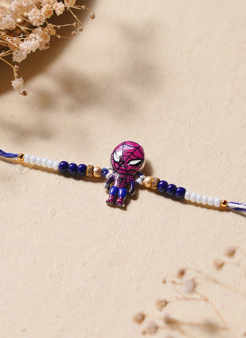 Madhoor Spiderman Kids Rakhi Red Designer Raksha Bandhan Thread ,Premium Handmade ,1 Piece-43 CM - Image 1