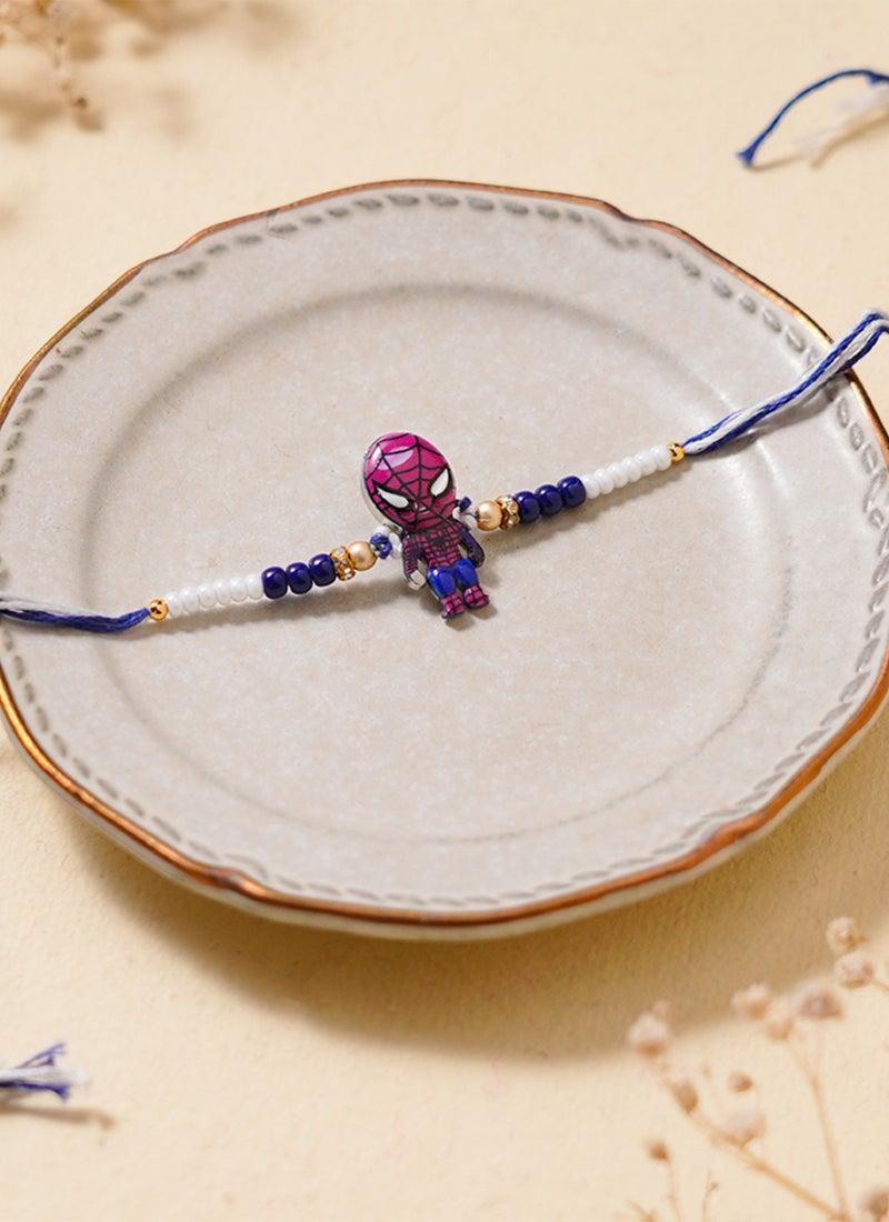 Madhoor Spiderman Kids Rakhi Red Designer Raksha Bandhan Thread ,Premium Handmade ,1 Piece-43 CM - Image 2