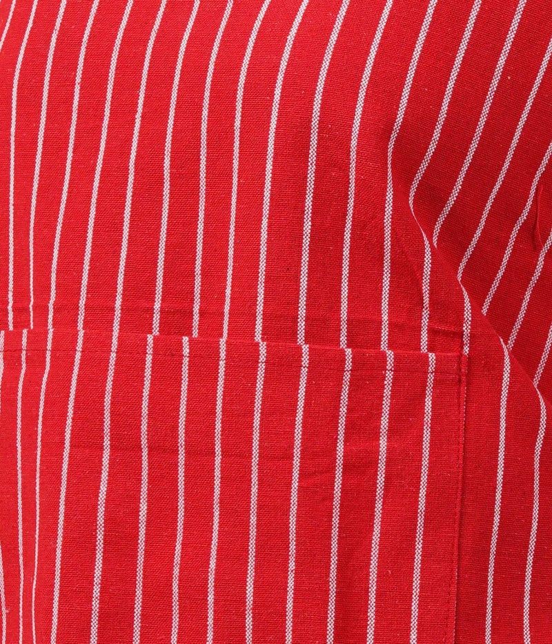 COMFORT WEAVE 100% COTTON KITCHEN APRON FREE SIZE WITH FRON CENTRE POCKET - MULTICOLOR- PACK OF 2 PIECES - Image 5