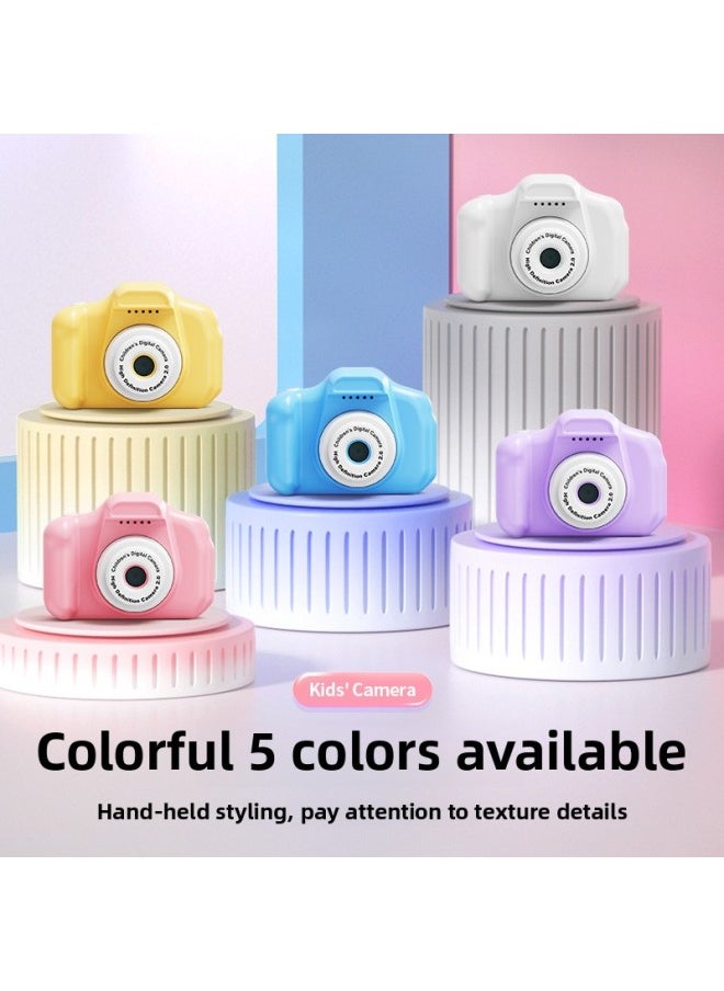 Children's Camera Can Take Pictures And Video HD SLR Digital Camera Cartoon Mini Camera Toy Birthday Gift-Color:Sakura Powder-Specifications:Dual Camera With Stand  - Image 3