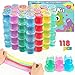 TITRITH 118 Pack Galaxy Clear Slime Party Favors Kit Mini Bulk Slime Stretchy Stress Relief for Kids Soft Putty DIY Toy Girls Boys Classroom Supplies Student Birthday Goodie Bag Stuffers - Image 2