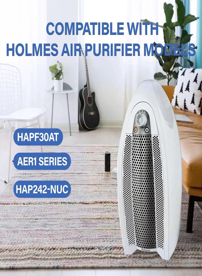 LBLVBNEWD Aer1 Filter Replacement for Holmes AER1 Air Purifiers, 4 True Air Filters + 8 Carbon Booster Filters for Replacement Parts # HAPF300AH-U4R, HAP242-NUC - Image 2