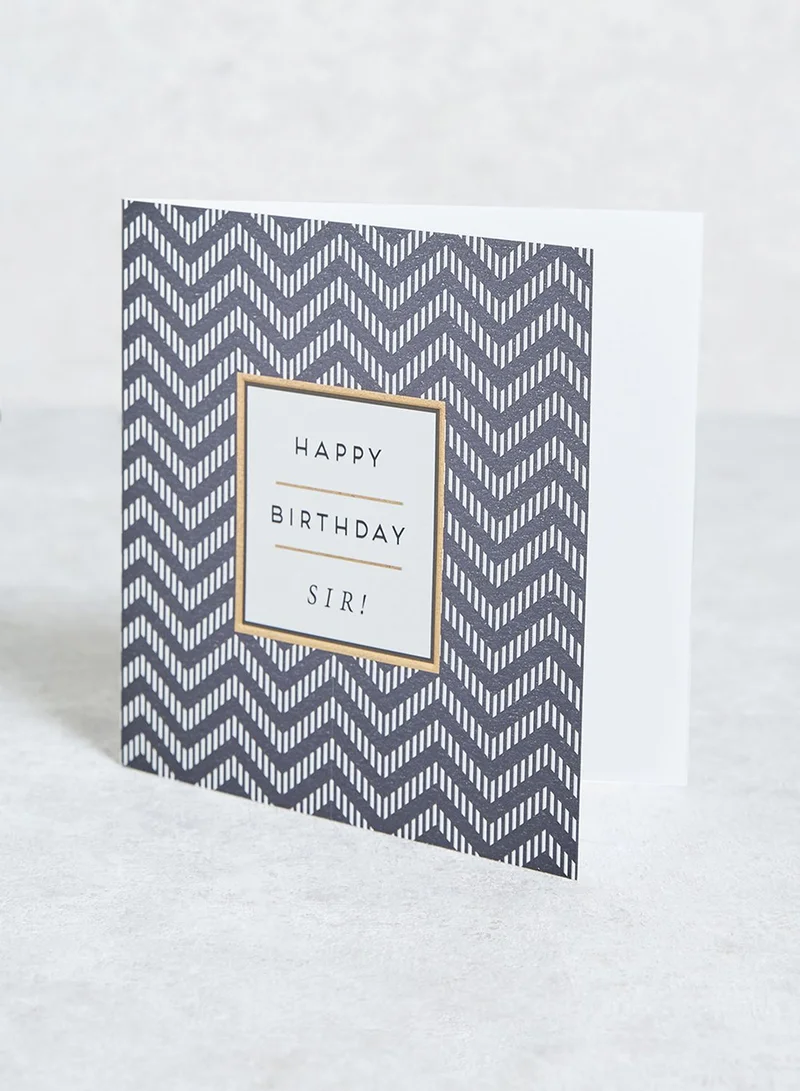 Alice Scott Happy Birthday Sir Card