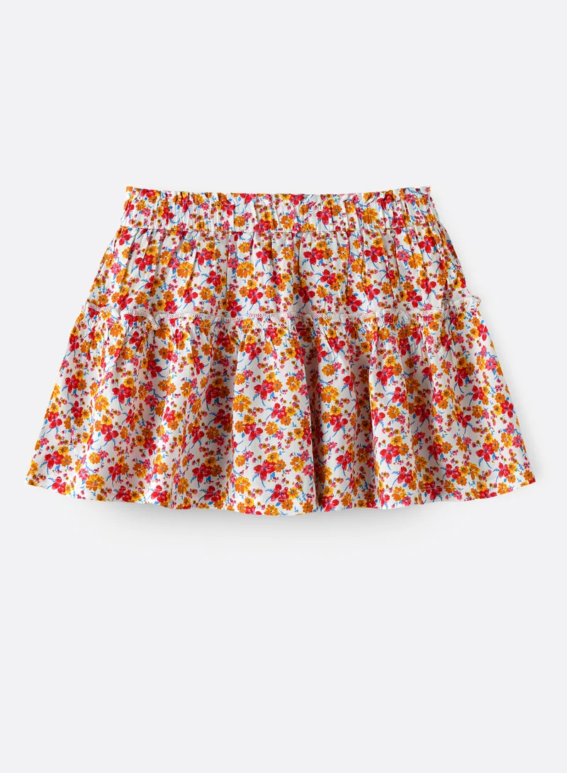 جيلين Blooming Adventures: Girls' Viscose Floral Skirt