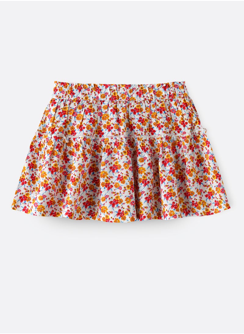 Jelliene Blooming Adventures: Girls' Viscose Floral Skirt  - Image 2
