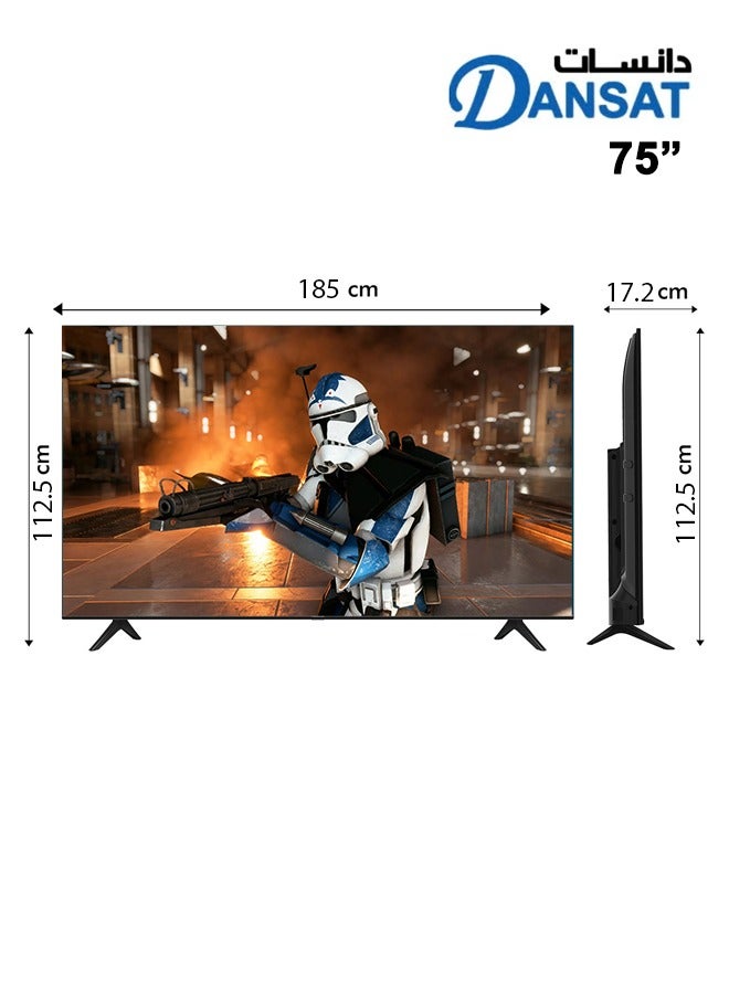 Dansat 75-inch QLED Smart 4k webOS screens with original Magic remote support most applications - DTQ75UWS Black - Image 3