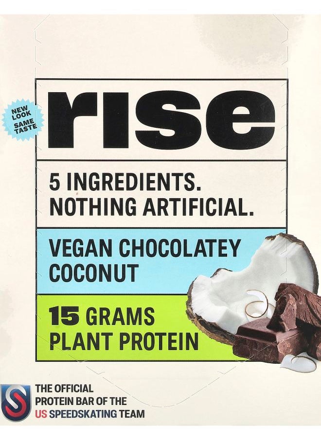 Rise bar Protein Bar Vegan Chocolatey Coconut 12 Bars 2.1 oz (60 g) Each 