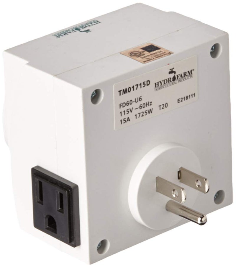 Hydrofarm Autopilot Dual Outlet 7-Day Grounded Digital Programmable Timer, 1725W, 15A, 1 Minute On/Off - Image 2