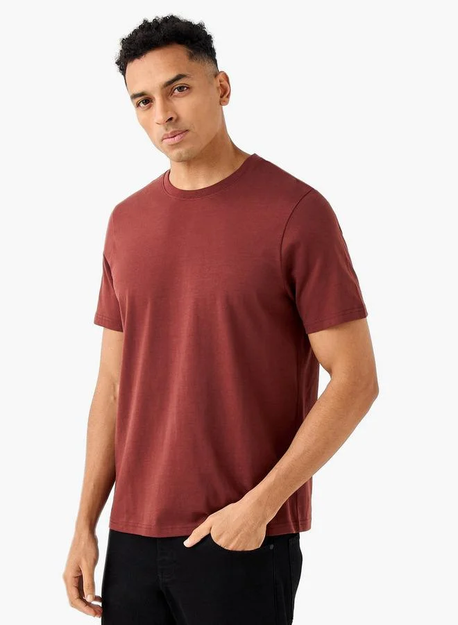 سبلاش فيڤ Men Regular Fit Crew Neck Short Sleeves T-shirt