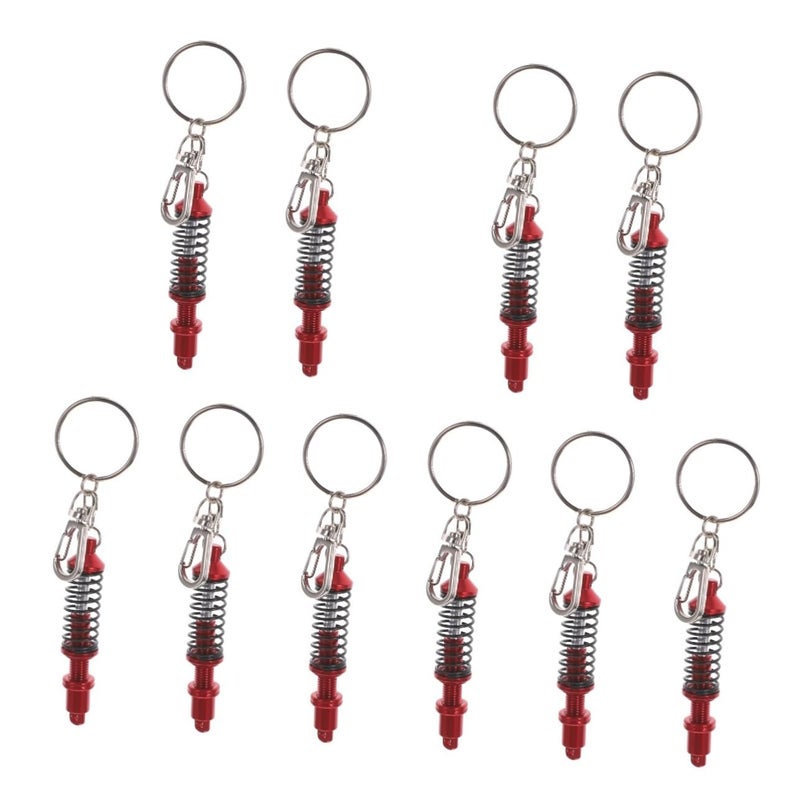 Shock Absorber Keychain Set Of 5 Car Key Chain Charms Auto Part Keyrings - Image 2