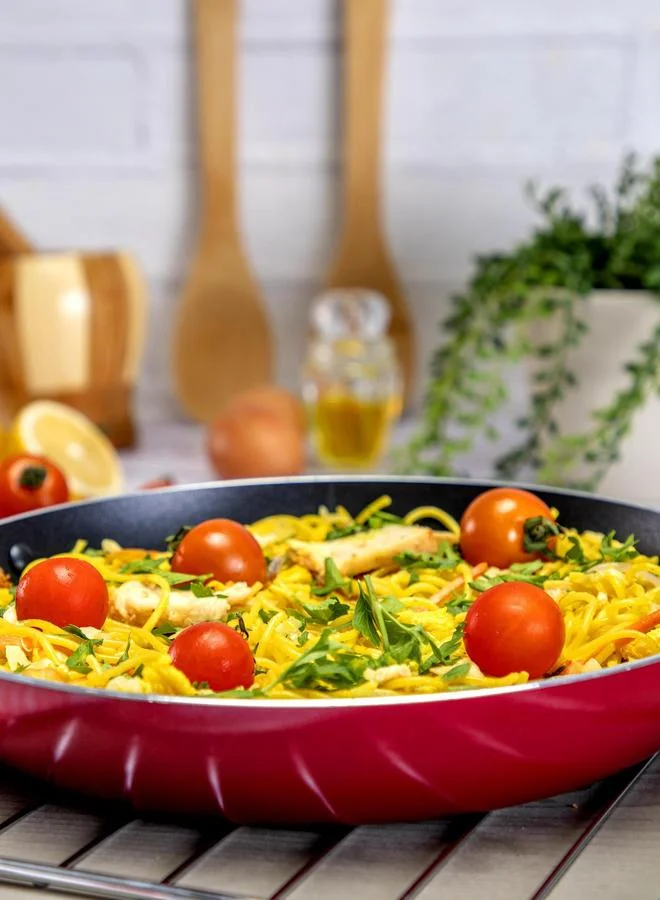 Royalford Non-Stick Flat Fry Pan with Bakelite Handle 26cm