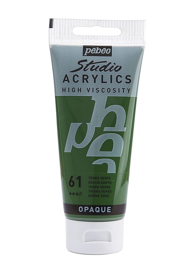 PEBEO STUDIO أكريليك عالي اللزوجة 100 مل أخضر إيرث 61 - Image 1