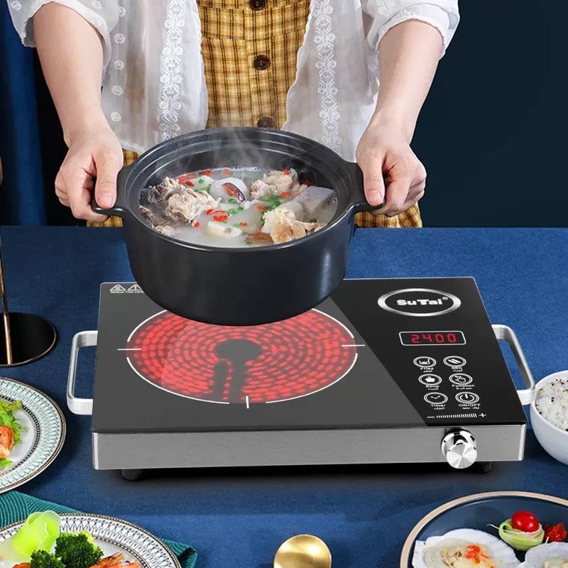 Electric Ceramic Cooktop Single Burner 3500W Touch Control - Image 2