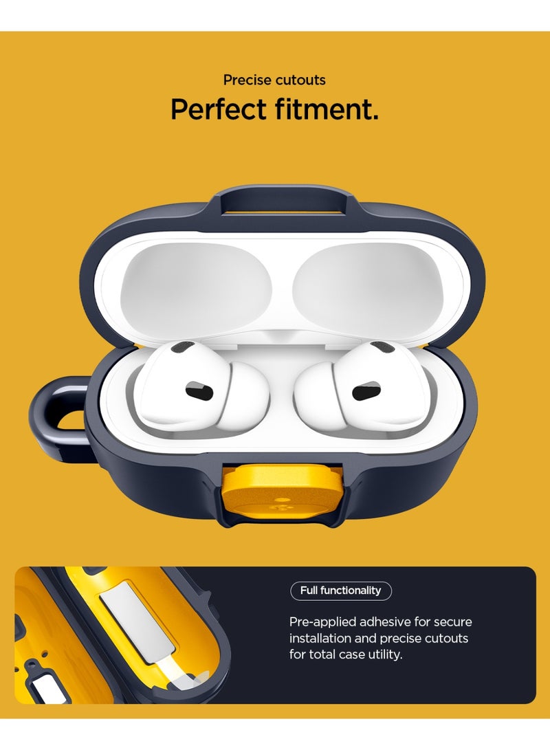 Spigen Nano Pop AirPods Pro 3 Case with Secure Lock and Carabiner, Hybrid Cover Compatible with AirPods Pro 3rd Generation (2025) - Blueberry Navy - Image 5