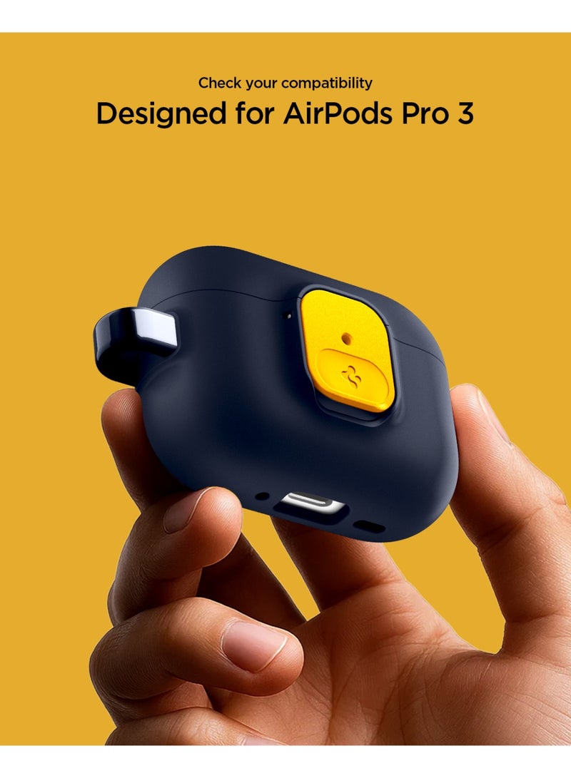 Spigen Nano Pop AirPods Pro 3 Case with Secure Lock and Carabiner, Hybrid Cover Compatible with AirPods Pro 3rd Generation (2025) - Blueberry Navy - Image 2