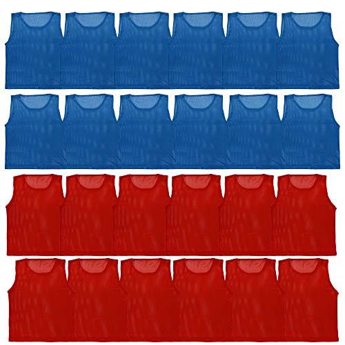 Athllete Youth Pinnies LITEMESH Mesh Practice Jerseys Pennies for Sports Youth 24 Pack
