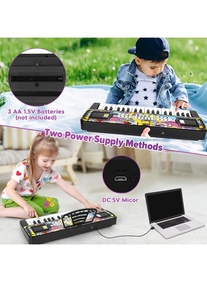 M SANMERSEN Piano Keyboard for Kids, Piano for Kids Music Keyboards 37 Keys Electronic Pianos with Music Book Bracket Musical Toys for Toddlers Kids Beginners 3-8 Years Old Girls Boys - Image 3
