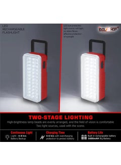 IDOLESHOP IDOLESHOP Solar HighBright 36 LED Light with Android Charging Support Rechargeable LED Emergency Light 36 LED Solar Red  - Image 5