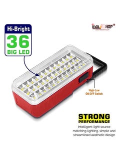 IDOLESHOP IDOLESHOP Solar HighBright 36 LED Light with Android Charging Support Rechargeable LED Emergency Light 36 LED Solar Red  - Image 3
