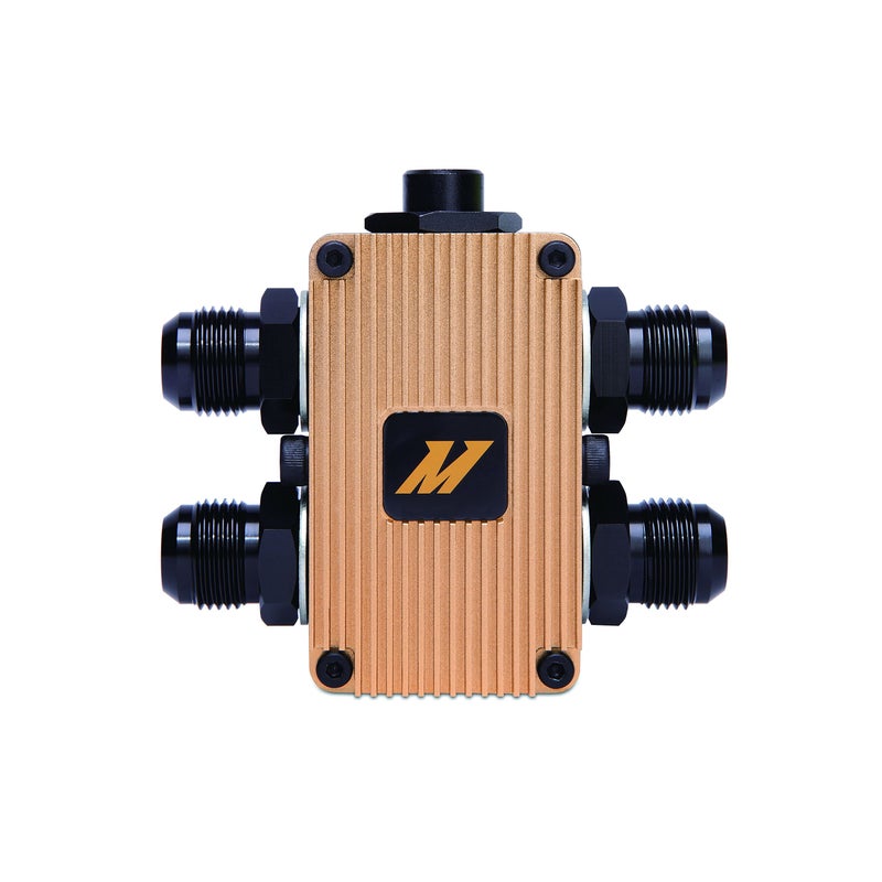 Mishimoto MMOPEXTFC InLine Oil Thermostat Black Gold