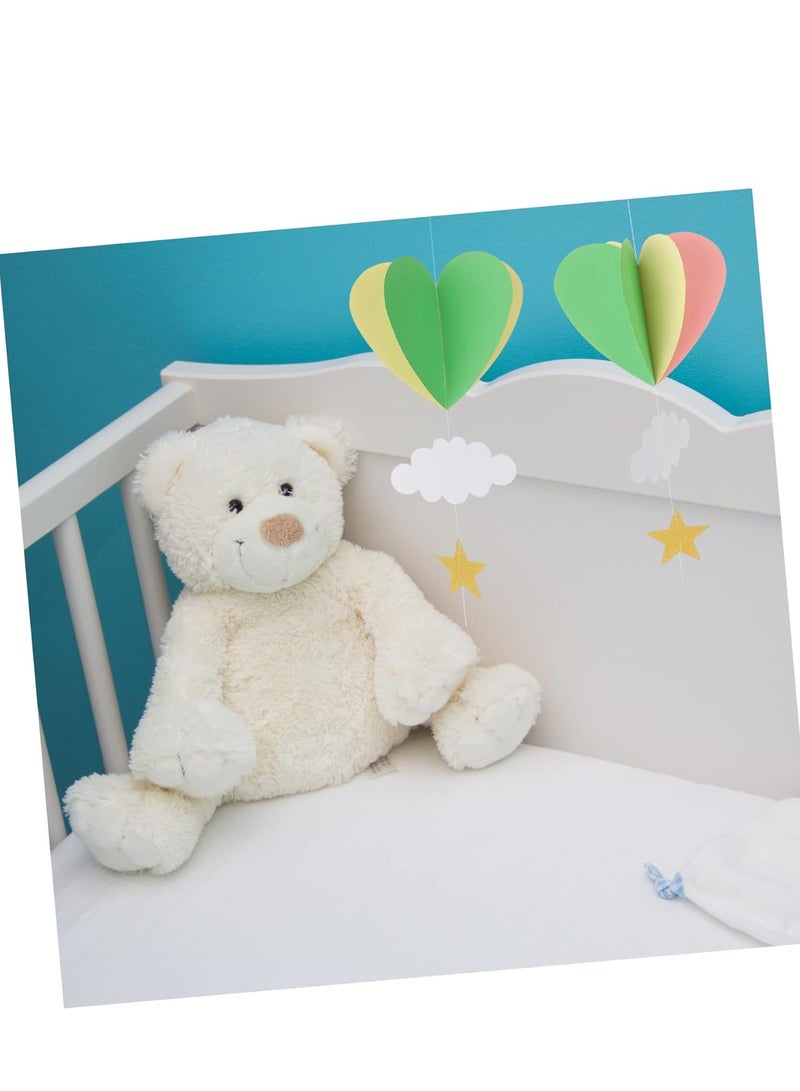 KASTWAVE Three-dimensional Hanging Ornaments, Wedding Decorations Nursery Birthday Decorations, Birthday Party Supplies, Wedding Props Heart Hanging Garland Decorative Items The Clouds Paper, 5 Pcs - Image 3