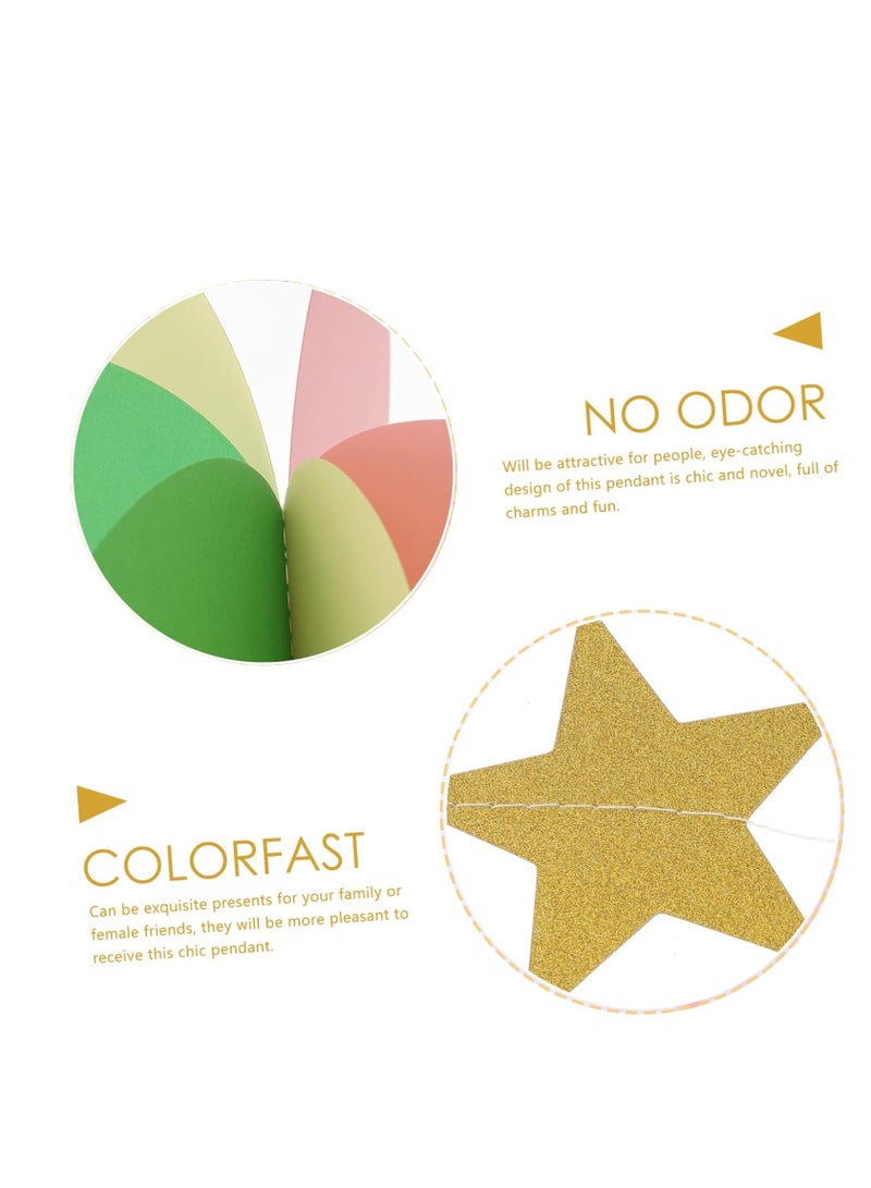 KASTWAVE Three-dimensional Hanging Ornaments, Wedding Decorations Nursery Birthday Decorations, Birthday Party Supplies, Wedding Props Heart Hanging Garland Decorative Items The Clouds Paper, 5 Pcs - Image 5