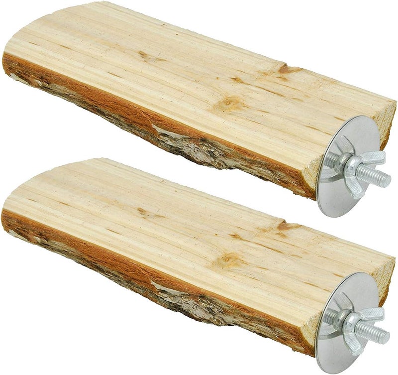 Niteangel Parrot Cage Perch, Wooden Platform for Birds (2 Packs) - Image 1