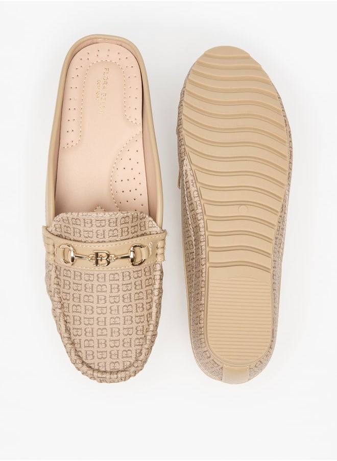 Flora Bella By Shoexpress Women's All-Over Print Mules with Metal Accent  - Image 4