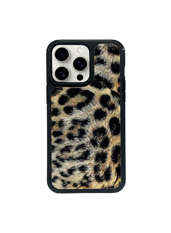 جراب هاتف بتصميم حصري من البولي كربونات بتغطية كاملة لهاتف iPhone 13 Pro (نمط جلد النمر C)